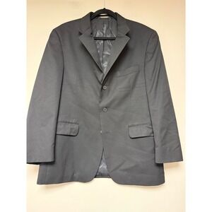 Stafford Executive Mens Charcoal Gray Wool Blend Blazer Suit Size 40 Short